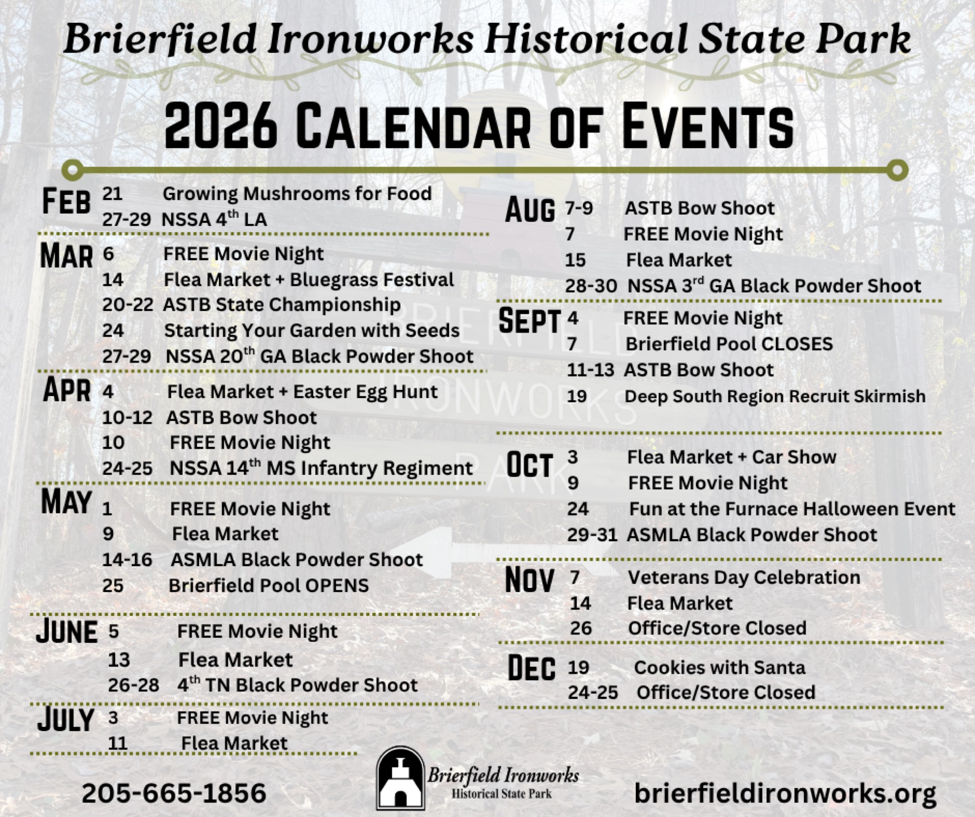 Brierfield Ironworks Park Schedule of Events 2026_v5 May 4 Update.jpeg