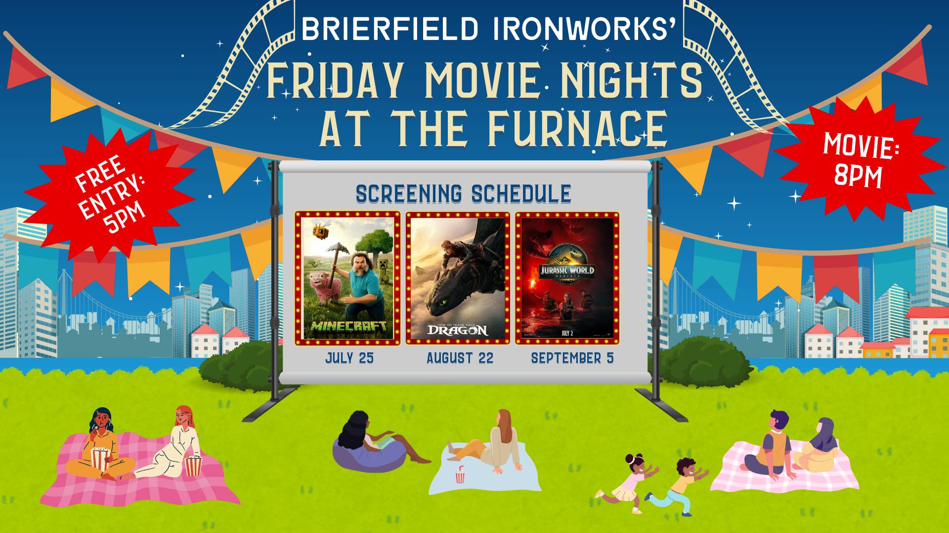 Brierfield State Park - Friday Movie Nights at the Furnace - Summer 2025