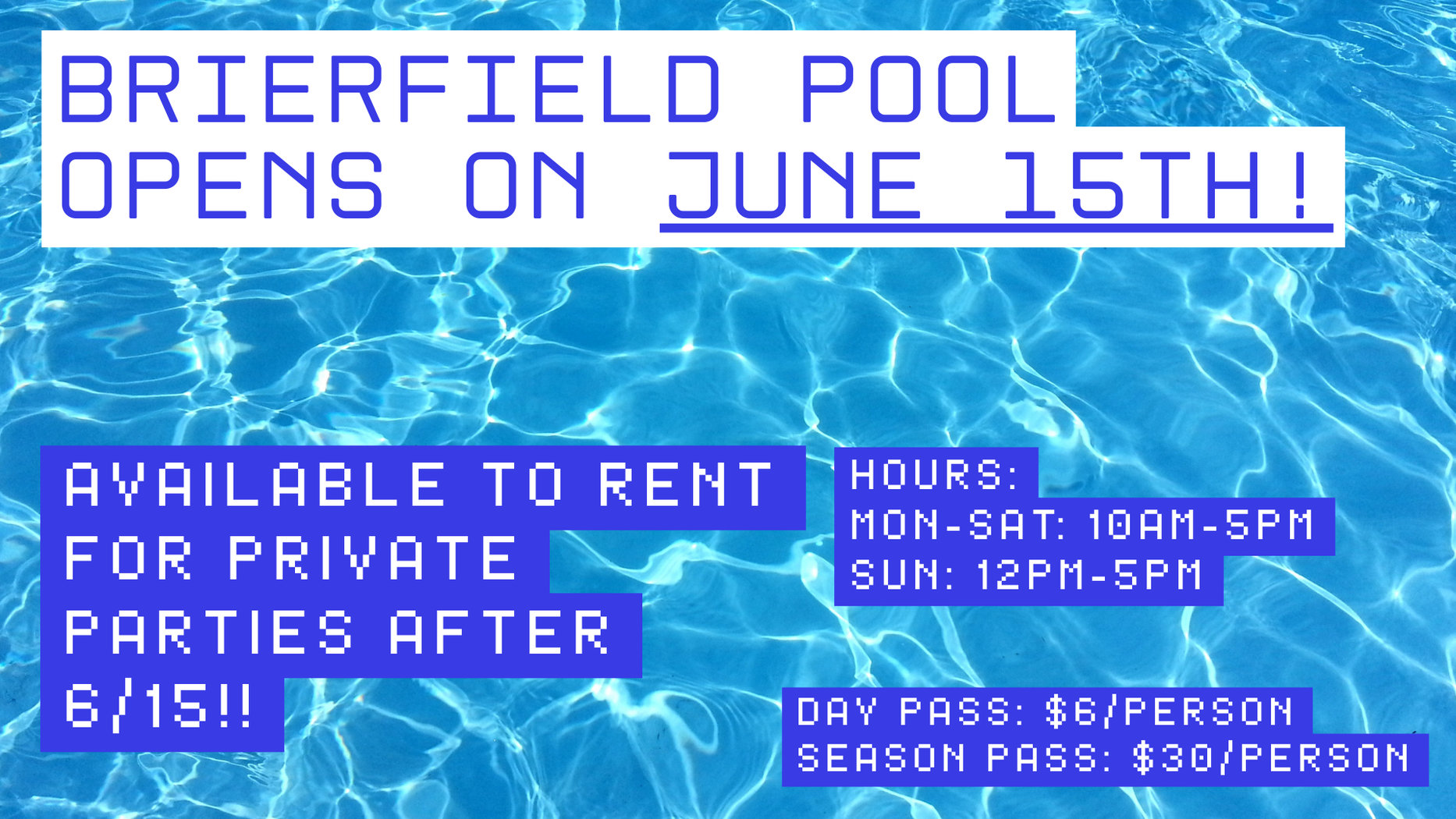 Brierfield State Park - Pool Opening 2025