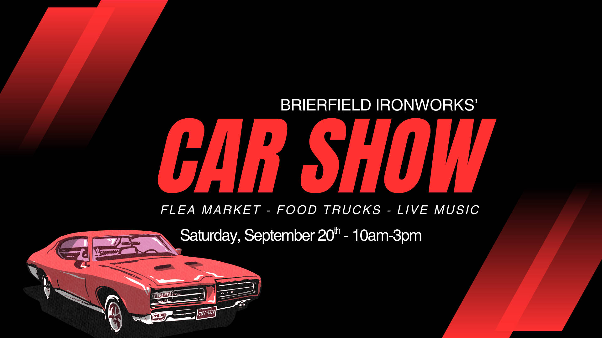 Car Show at Brierfield State Park - Sat September 20 2025