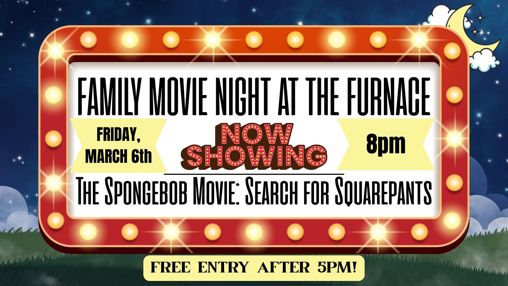 Family Movie Night at the Brierfield State Park Furnace March 6 2026