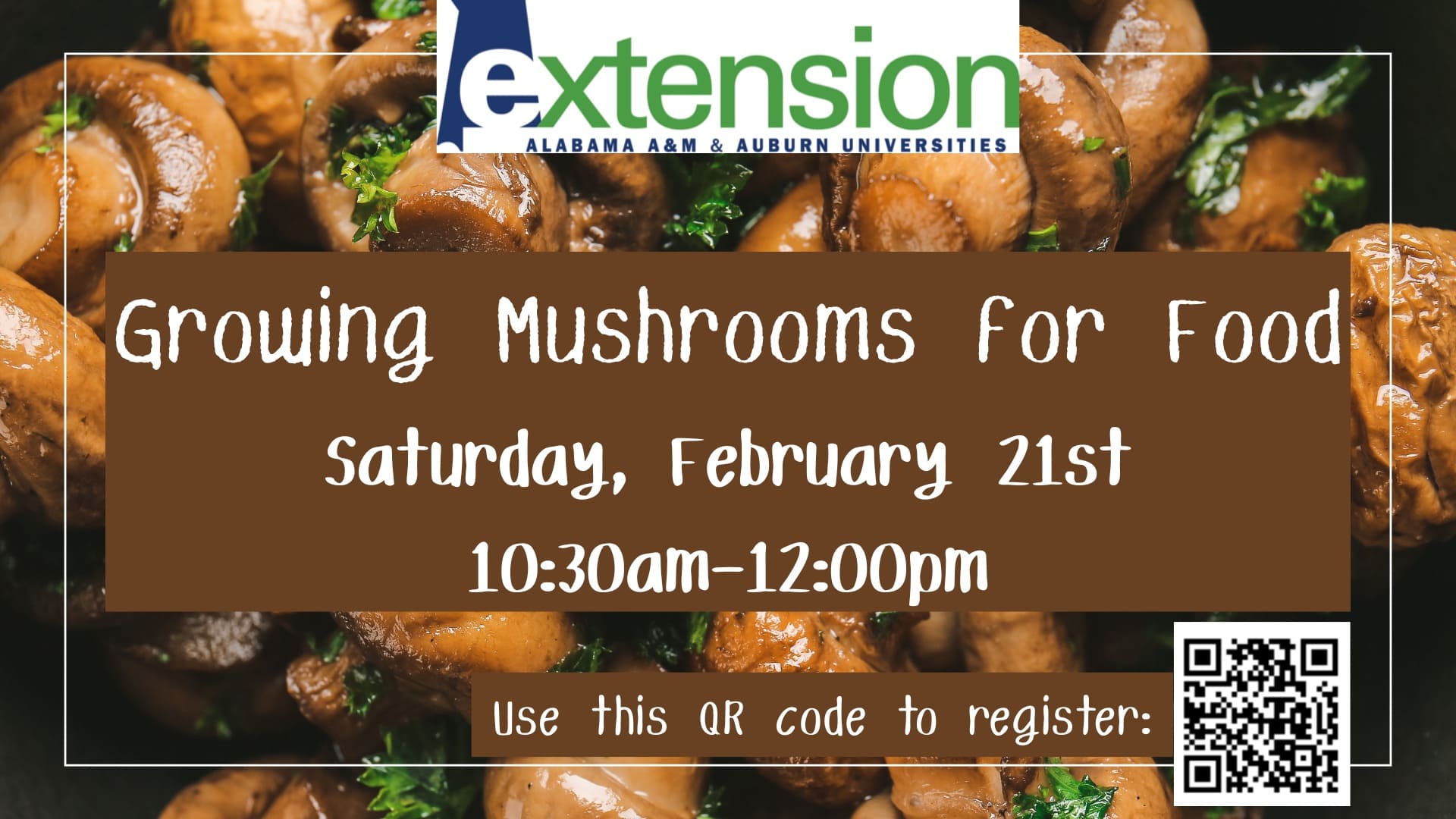 Growing Mushrooms for Food at Brierfield State Park - Februrary 21 2026