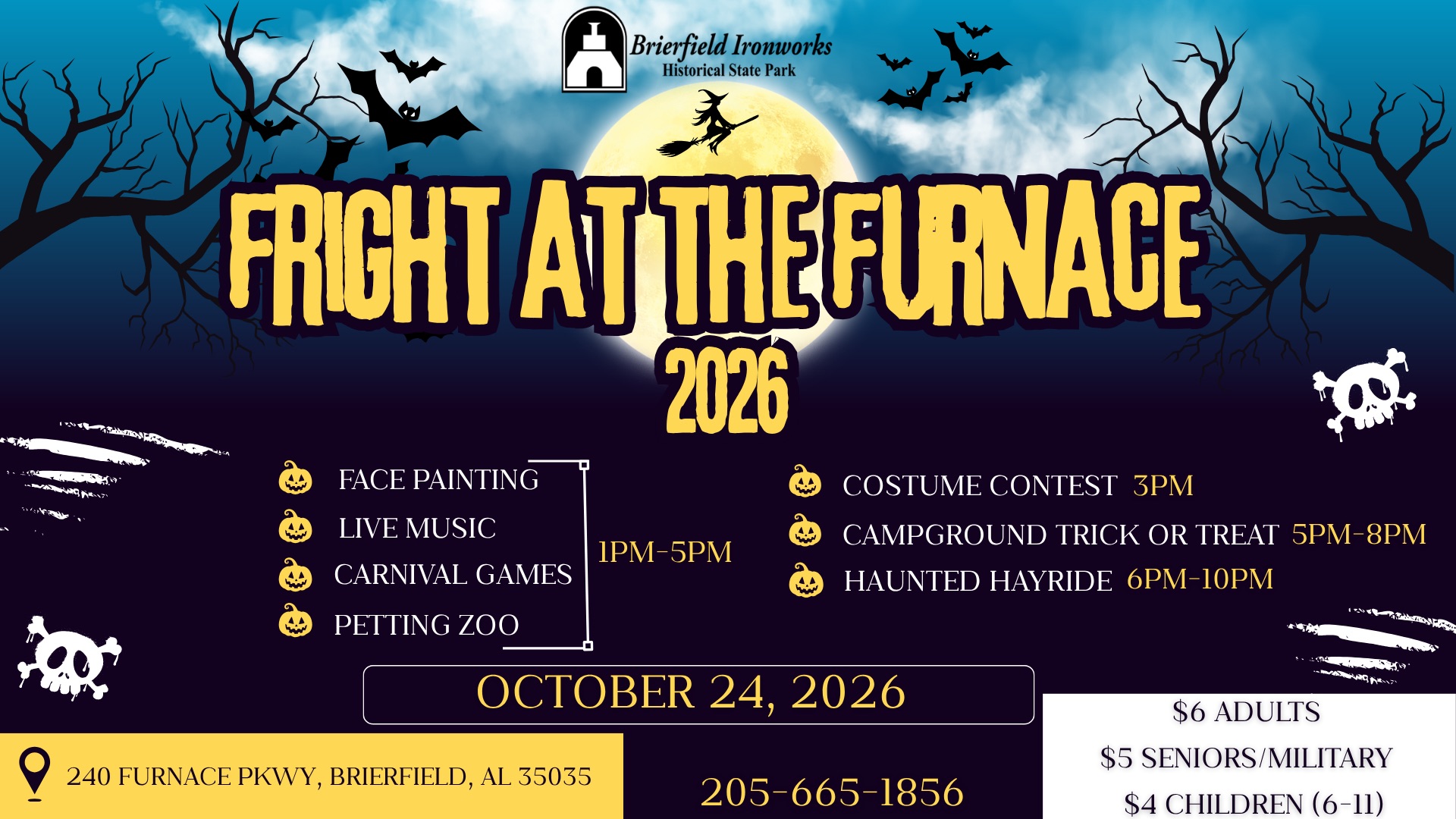 October 24 Fright at the Furnace at Brierfield Park